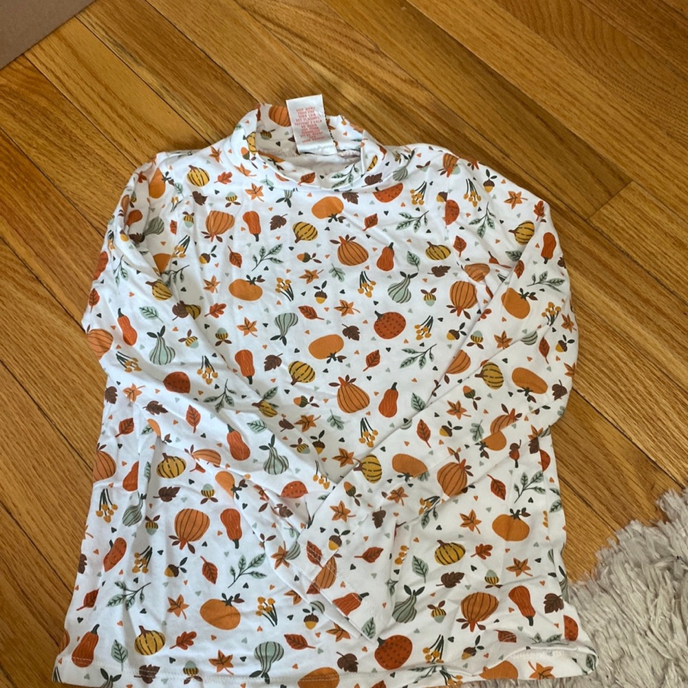 Pumpkin/ Fall Mock turtleneck top 6